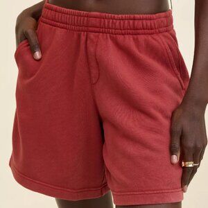 Aerie Long Fleece Short Summer Burgundy